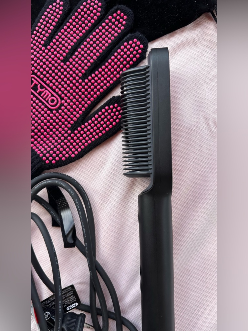 NWOT TYMO Pink & Black Hair Straightener - Picture 5 of 6